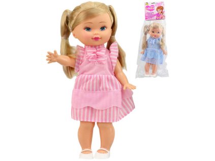 Panenka s copánky v pruhovaném oblečku 2 barvy