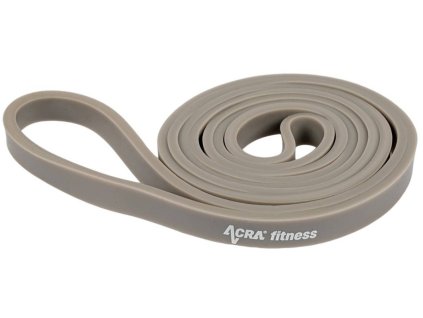 ACRA Posilovací fitness odporová guma 13mm světle šedá