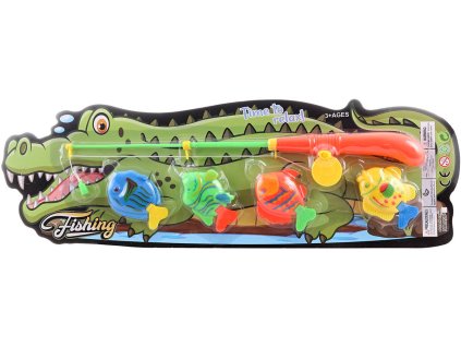 Hra chytání rybiček sada prut + rybičky magnetické 4ks malý rybář