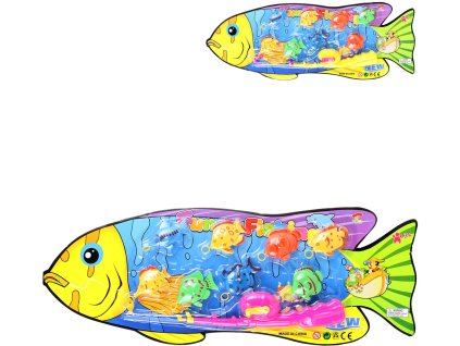 Hra chytání rybiček sada prut + rybičky 8ks malý rybář 2 barvy