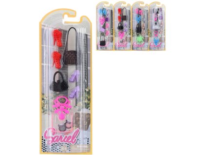 Fashion doplňky pro panenku plast 4 druhy na kartě