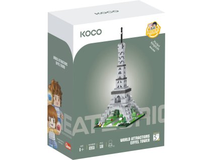 KOCO Stavebnice mini Eiffelova věž 538 dílků plast v krabici