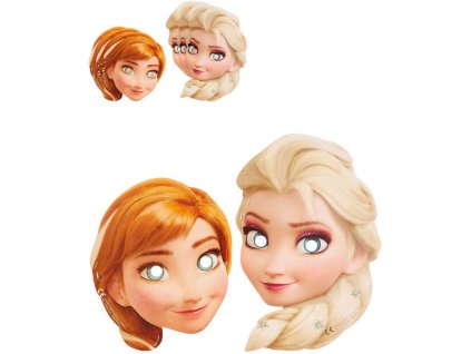 KARNEVAL Maska papírová Frozen set 6ks *KARNEVALOVÝ DOPLNĚK*