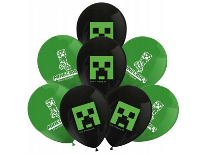 PROCOS Balónky nafukovací 28cm potisk MINECRAFT set 8ks