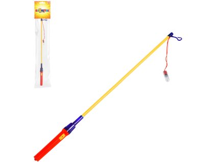 Hůlka barevná držák na lampion na baterie 60cm plast LED Světlo