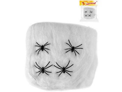 KARNEVAL Dekorace set pavučina se 4 pavouky Halloween