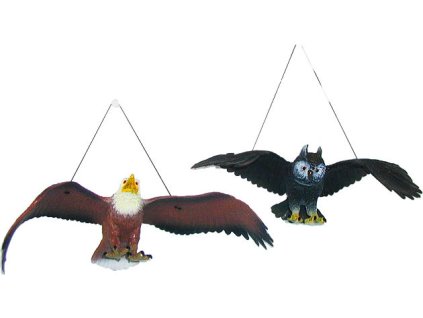 Zvířata ptáci na gumce 28-38cm plastové figurky zvířátka orel / sova 2 druhy