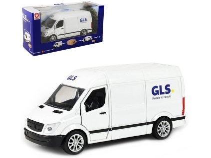Auto přeprava zásilek GLS 12cm kovová dodávka zpětný chod