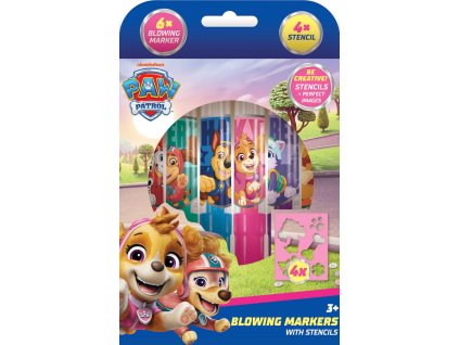 JIRI MODELS Fixy foukací 6ks Tlapková Patrola holky set se 4 šablonami