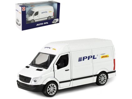 Auto kovová dodávka přepravní společnost PPL zpětný chod