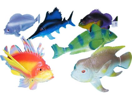 Rybka tropická 24-36cm figurka ryba 6 druhů plast