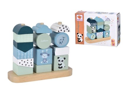 EICHHORN Stohovací hra Panda kostky pro nejmenší materiál dřevo