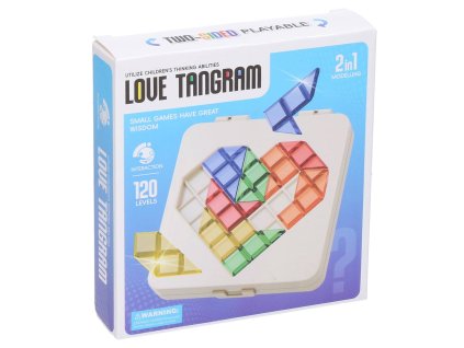 Hlavolam Tangram srdce 12cm