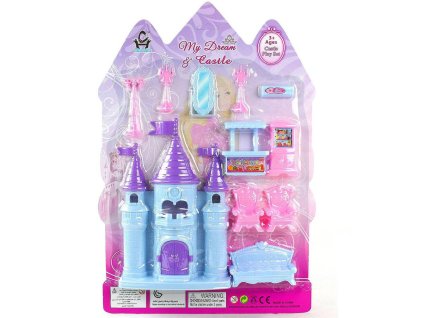 Zámek pro panenky plastový s doplňky