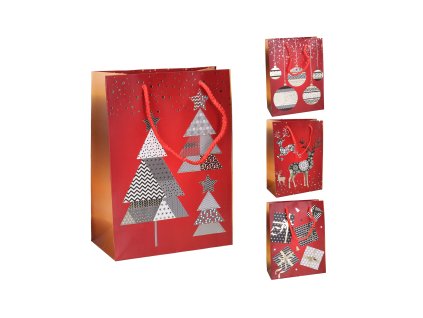 Dárková taška M 26x32x10 cm Vánoce