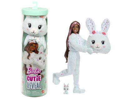 Barbie CUTIE REVEAL Barbie sladké mašle - mintový zajačik