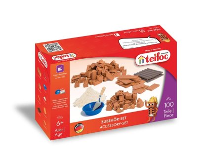 Stavebnice Teifoc Sada cihliček II. 100ks v krabici 29x18x8cm