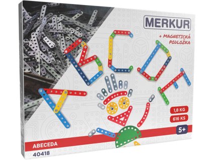MERKUR Stavebnice Abeceda 616 dílků *KOVOVÁ STAVEBNICE*