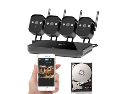 ZMODO 720P Wifi Mini NVR+4xIP CAM+1TB HDD