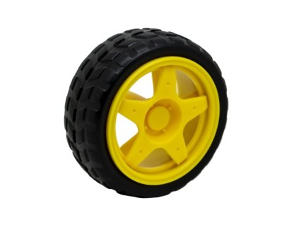 Plastové kolo s pneumatikou pro Arduino robota