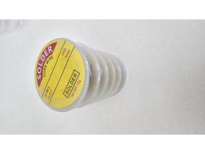 Cín na pájení, 1mm, 10g, Sn 99.3, Cu 0.7, 5 špulek