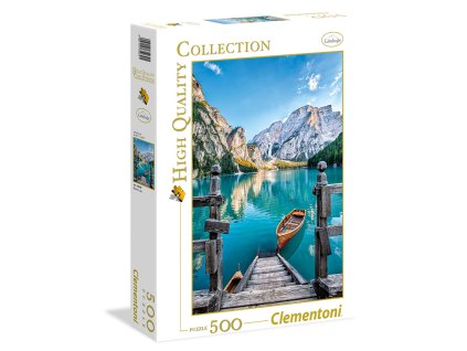 Clementoni - Puzzle 500 Jezero Braies