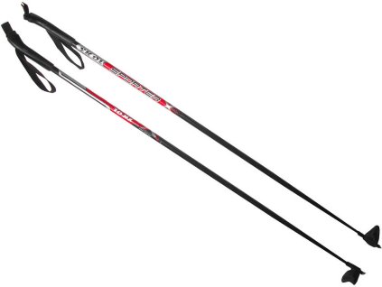 SKOL Hole běžecké 155-160cm černo-červené hůlky na běžky set 1 pár