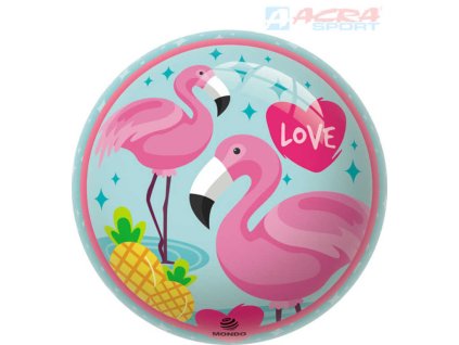 ACRA Baby míč Plameňák 23cm lakovaný potištěný
