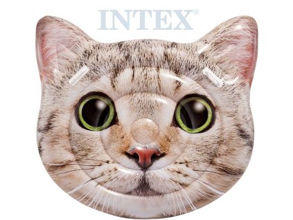 INTEX Lehátko nafukovací Kočka 147x135cm matrace s úchyty na vodu 58784