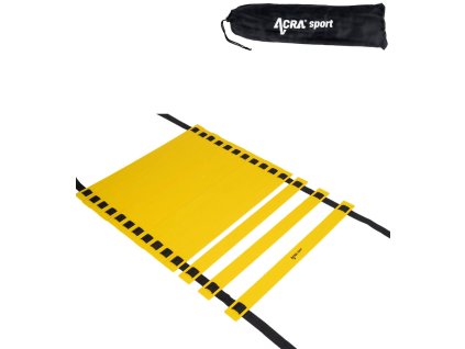ACRA Žebřík na agility tréninkový 7m plastové příčky žluto-černý