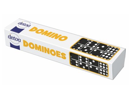 Domino společenská hra dřevo 55ks v krabičce 23,5x3,5x5cm