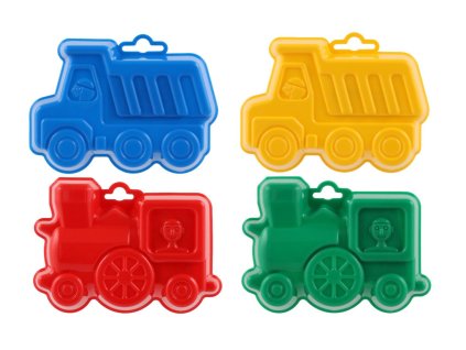 Formičky Bábovky plast 13cm 4 barvy v síťce 12m+