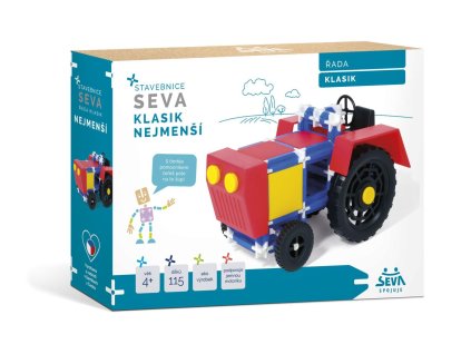 Stavebnice SEVA KLASIK Nejmenší plast 115ks v krabici 31,5x16,5x7,5cm