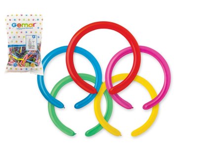 Balonek/Balonky nafukovací had tvarovací 100ks v sáčku 25x30cm karneval