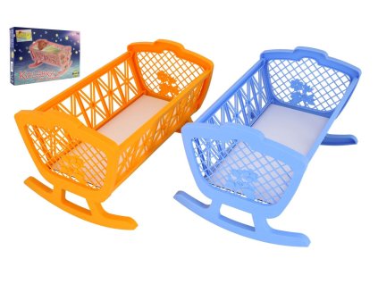 Kolébka pro panenky bez soupravy plast 47x35x30cm v krabici 48x32x8cm