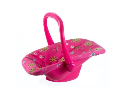 Nosítko autosedačka s látkovým potahem pro miminko/panenky plast 25x42x34cm v sáčku