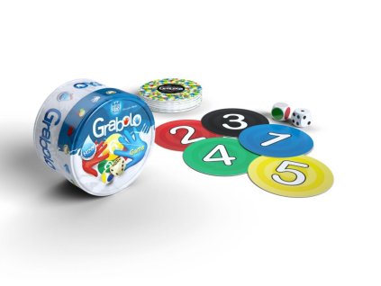 Grabolo společenská hra v plechové krabičce 8x8x5cm 8ks v boxu STRAGOO