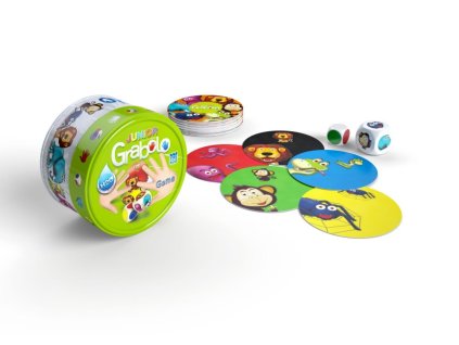 Grabolo junior společenská hra v plechové krabičce 9x9x5cm 8ks v boxu STRAGOO