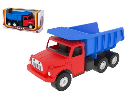 Auto Tatra 148 plast 30cm červenomodrá sklápěč v krabici