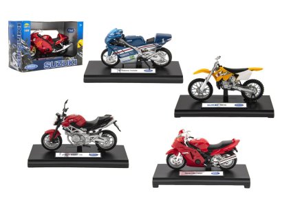 Motorka Welly kov 11cm 1:18 mix druhů v krabičce
