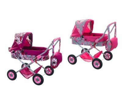 Kočárek Ewa hluboký 35x54x53cm pro panenky asst 2 barvy