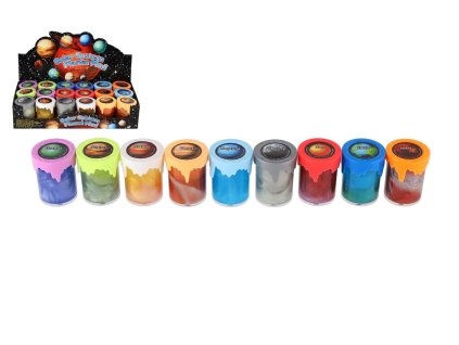 Sliz - hmota sluneční soustava 6cm mix druhů 18ks v boxu