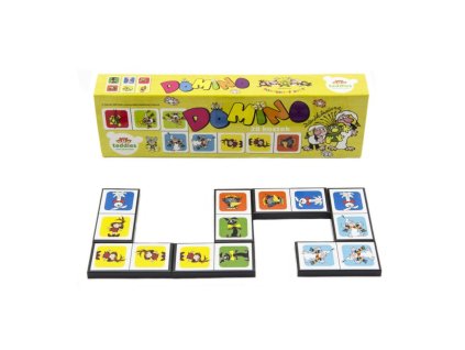 Domino Pojď s námi do pohádky 28ks společenská hra v krabičce 21x6x3cm