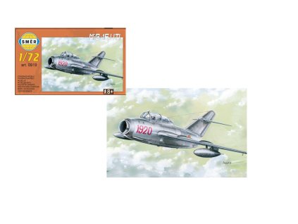 Model MiG-15 UTI 1:72  15 x 14 cm v krabici 25x14x5 cm