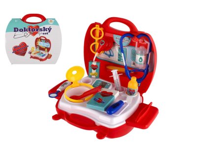 Sada doktor/lékař plast v plastovém kufříku 24x22x9cm v sáčku