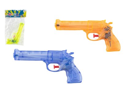 Vodní pistole plast 17cm 3 barvy v sáčku