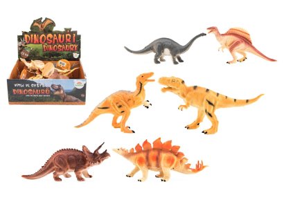 Dinosauři plast 16-18cm mix druhů 12ks v boxu