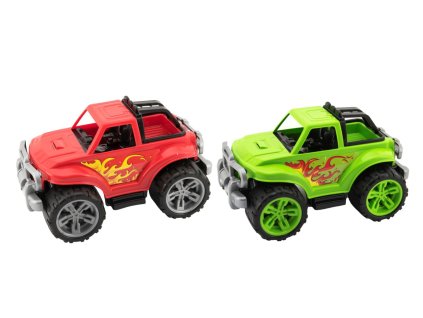 Auto terénní plast 34x22cm volný chod 2 barvy