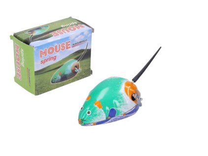 Myš na klíček kovová 7x5 cm v krabičce 5x7x3,5cm