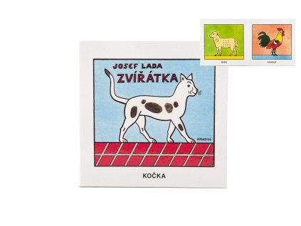Knížka Leporelo Zvířátka Josef Lada CZ text 15,5x15x1cm 12m+